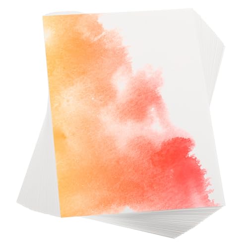 PATIKIL 50 Pcs Pure Cotton Watercolor Paper 140lb/300 GSM Water Coloring Paint Paper for Art Painting Watercolor Drawing Artist, 6x9 Inch - size: 6x9 Inch