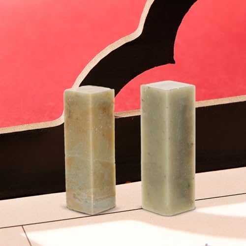 Uonlytech 15 Pcs Chinese Seal Stone Engraved Seal Carving Tools Chinese Painting Stones for Painting Calligraphy Art Supply