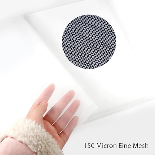 100 Mesh Paint Nylon Mesh Filter Woven Net Sheet Filter Cloth for Paint | Multi Purpose Filter Fabric for Paint Spraying, Home Brewing & Handmade Craft