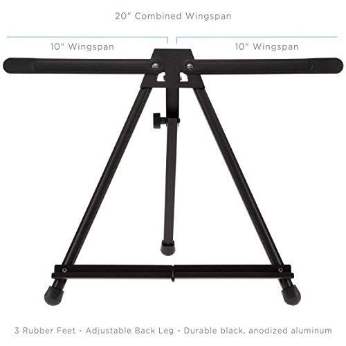 SoHo Urban Artist Black Aluminum Tabletop Easel Stand, Portable Easel for Display, Painting Canvas and More, Set of 10 - size: 10 Units