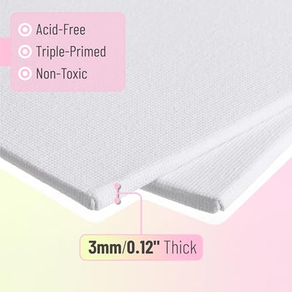Mr. Pen- Canvas Panels, 2 Pack, 9x12 Inches | Triple Primed for Oil & Acrylic Paints, Canvas Boards for Painting, Painting, Blank Canvas for Painting, 3mm Thickness - size: 9x12 Inches, 2 Pack