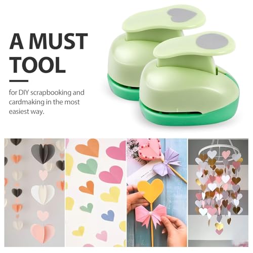 UCEC Heart Cutter 3 Pcs 1+5/8+3/8 Inch Hole Punch Heart Shapes Craft Punch - color: heart, size: 3pack, 3/8+5/8+1in