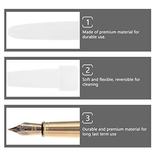 EXCEART Fountain Pen Mold Set Silicone Pen Mold for Epoxy Resin DIY 4-piece Casting Kit with Brass Nib and Ink for Calligraphy Fountain Making 3.93 X 0.98 X 0.98 in