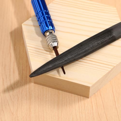 VILLCASE 8 inch File Wax Carve Tools, Double Ended Wax File Tool for Carving and Filing, Half Round Flat and Half Round Design