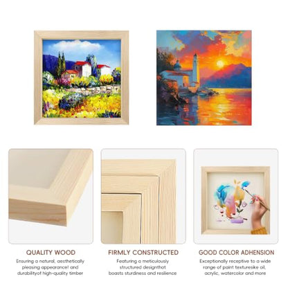 10 Pack 4x4 Inch Unfinished Wood Panel Boards for DIY Painting Art Crafts - size: 4"×4" 10 Pack