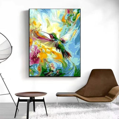 OJTOYART Hummingbird Paint by Numbers Kit for Adults,Paint Canvas 16x20In - color: MT23225