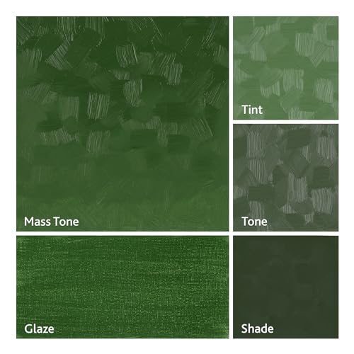 Tusc & Pine Artist Oil Paint - Chromium Oxide Green, 40 ml, Non-Yellowing, Rich & Creamy Consistency, Maximum Pigment Load, Small Batch Milled Oil Paints Made in the USA - color: Chromium Oxide Green, size: 1.35 Fl Oz (Pack of 1)