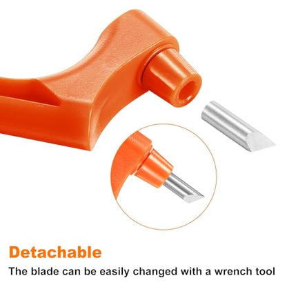 HARFINGTON Craft Cutting Tools 15/30/45 Degree Blades 360 Degree Rotating Blade Stainless Steel Cutter Pen Knife with Mat for DIY Crafts Stencils Scrapbooks, Orange - color: Orange