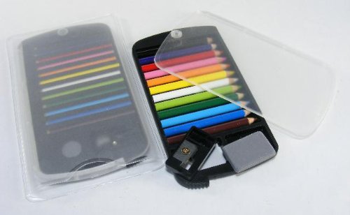 BC USA Japanese Mini Colored Pencils in Case with Eraser and Sharpener