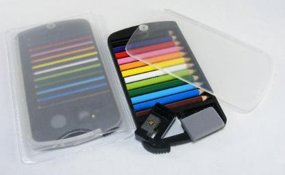 BC USA Japanese Mini Colored Pencils in Case with Eraser and Sharpener