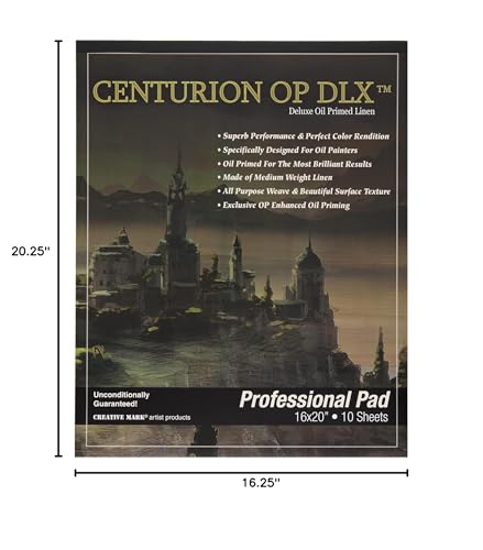 Centurion Deluxe Oil Primed Linen Pad 16"x20" - size: 16 x 20 inches