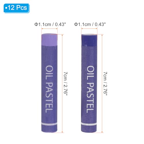 PATIKIL Light Purple, Violet Oil Pastels, 24Pcs Soft Oil Crayons Creamy Pastels Stick Art Supplies for Art Painting Drawing Blending Graffiti for Artists Beginners - color: Light Purple/Violet