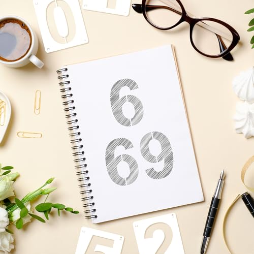 4Inch Number Stencils,10Pcs Plastic Stencils Reusable Curb Stencil Kit | Washable 0-9 Large Number Stencil for Address Painting,Digital Templates for Spray Painting,DIY Crafts,Address Signs - size: 4Inch