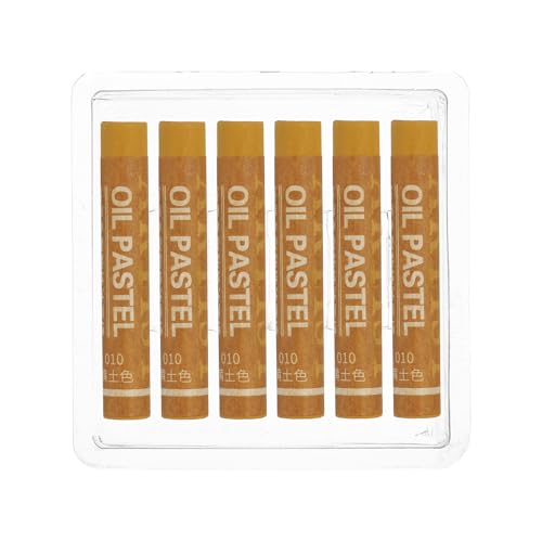 PATIKIL Ochre Oil Pastels, 6Pcs Soft Oil Crayons Creamy Pastels Stick Art Supplies for Art Painting Drawing Blending Graffiti for Drawing Beginners Artists - color: Ochre