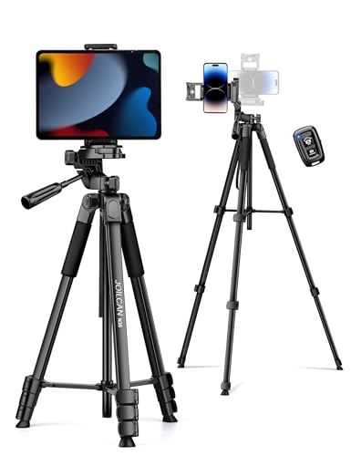 JOILCAN Phone Tripod, 67" Camera Tripod Stand for iPhone iPad - color: Black, size: 67 Inch