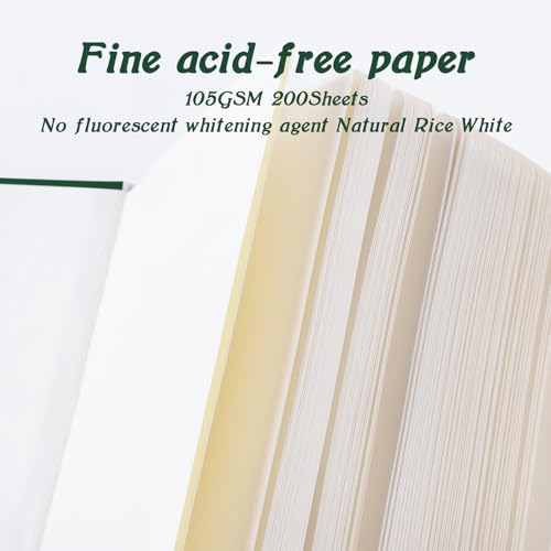 Mix Media Pad,3.5"x5.5" Small Hardcover Leather Art Sketchbook,105 GSM 200 Sheets/400 Pages Acid Free Artistic Painting Drawing Sketching Writing Paper, Handy Pocket Journal Notebook.Blackish Green - color: 105gsm-blackish green