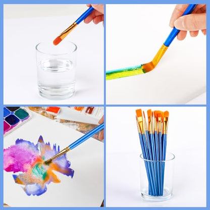 ESRICH Paint Brushes, 40Pack 480pcs Paint Brush for Acrylic Painting - size: 480p