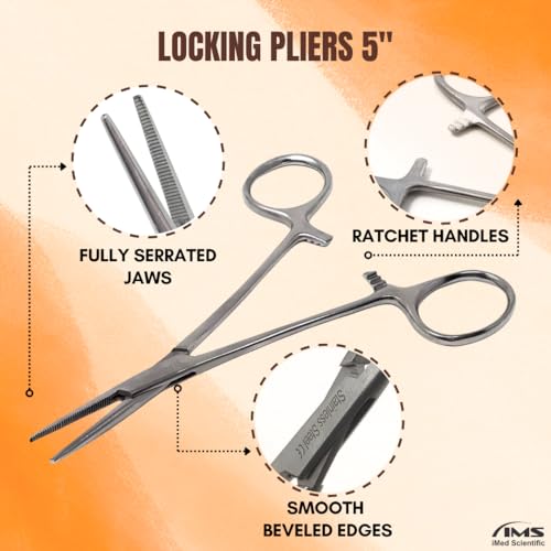 Precision Craft Knife Kit Includes 100 Carbon Steel Blades #10R, Handle No 3, Blade Remover Box & Self Locking Clamps All-in-One Hobby Knife Set for Model Making, DIY Projects, Home and Studio Use