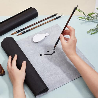 PH PandaHall 6pcs No Ink Chinese Calligraphy Kits Reusable Writing Magic Water Cloth Paper Set Chinese Calligraphy Mat for Chinese New Year, Student Beginners Practicing Chinese Calligraphy 54.3x13.5