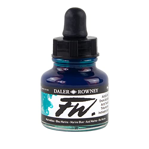 Daler-RownDaler-Rowney FW Acrylic Artists Ink, 1 oz, Marine Blue (160029151) ey FW Acrylic Artists Ink, 1 oz, Marine Blue (160029151) - color: Blue