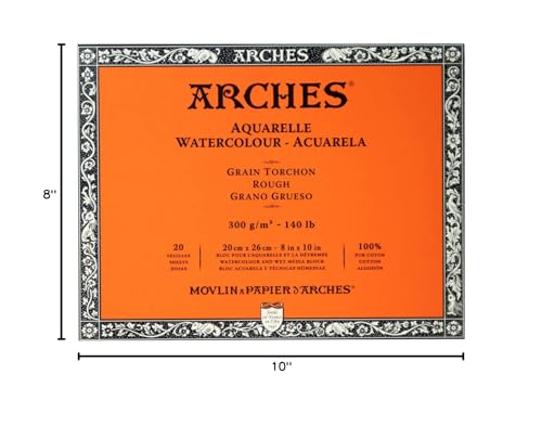 Arches Watercolor Paper Block, Rough, 8" x 10", 140 pound - size: 8"x10", style: Rough