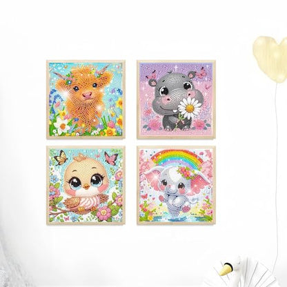 5DDIYART 6 Pack Elephant Diamond Art Kits for Kids Beginners - color: KD72+73+74+75+76+77-1