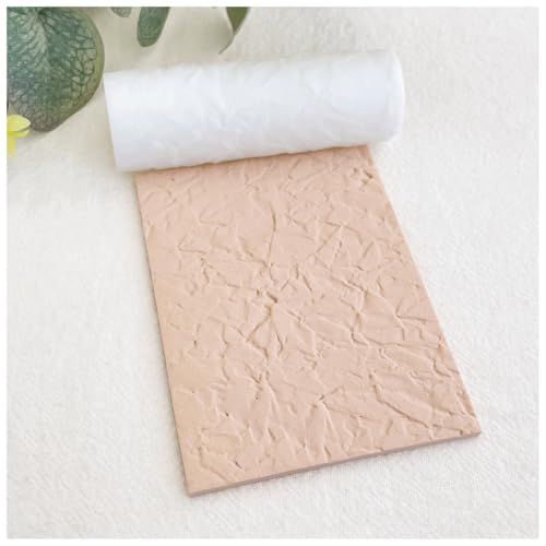KEOKER Crinkled Paper Texture Rollers for Polymer Clay, Polymer Clay Roller Texture, Texture Roller for Clay, Like Polymer Clay Texture Sheets, Great Work with Polymer Clay Cutters - color: Crinkled Paper Color