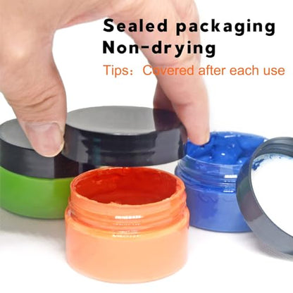 24 Chalk Paste Paint, Chalk Art Paste for Drawing on Wooden Boards and T-Shirts - color: 8 pcs silk screen stencis chalk paste squeegee(foliage)
