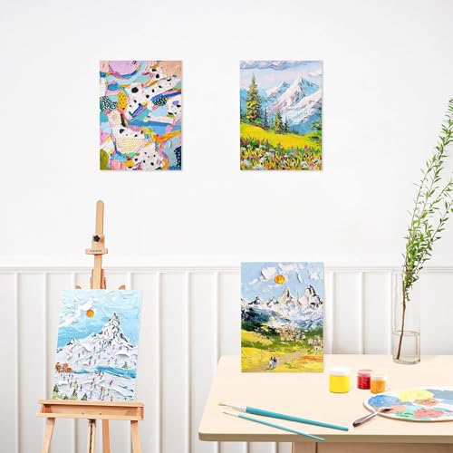 12x16 Canvas for Painting - Artist-Grade Blank Canvases Boards & Panels, Premium White Flat Canvas Bundle for Adults (6 Pack) - size: 12*16-BL-6