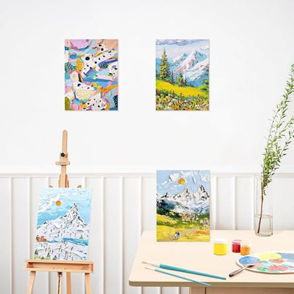 12x16 Canvas for Painting - Artist-Grade Blank Canvases Boards & Panels, Premium White Flat Canvas Bundle for Adults (6 Pack) - size: 12*16-BL-6