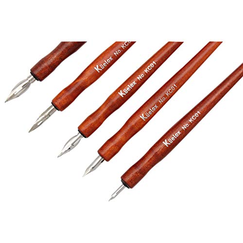 Redwood Professional Manga Pen Dip Pen Set Manga Cartoon Comic Drawing Painting Kit - 5 Pcs - color: Redwood