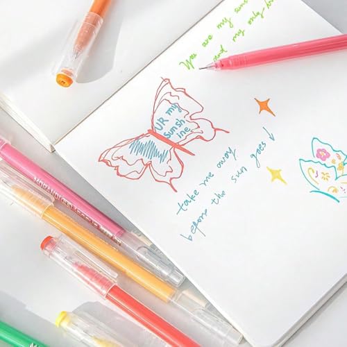 207 Colors Acrylic Gel Pen for Coloring, 0.6mm Fine Point Pens
