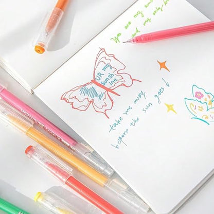 207 Colors Acrylic Gel Pen for Coloring, 0.6mm Fine Point Pens