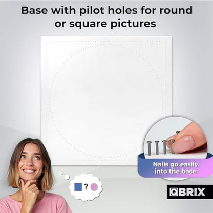 QBRIX Custom String Art Kit | DIY Craft Kit for Adults for Handmade Home Décor Creation | All-in-One Photo String Art Maker | Round or Square Portrait