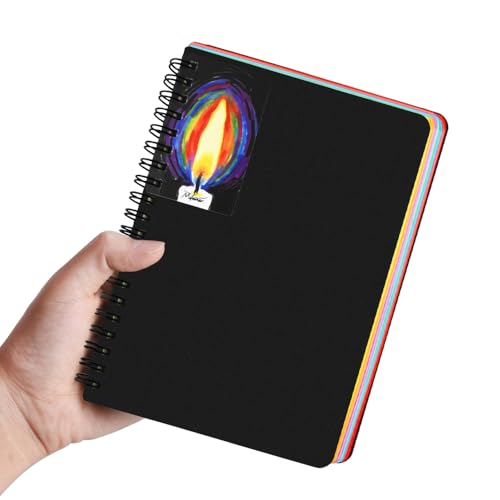 5"x7"Premium Colored Paper Sketchbook,Spiral Bound Art Journal Sketchbook - color: 1-12 color paper