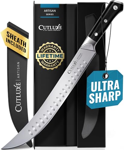 Cutluxe Butcher Knife, 10" Cimeter Breaking Knife for BBQ & Brisket - size: Cimeter 10"