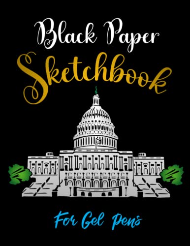 Black Paper Sketchbook for Gel Pens: Big Sketchbook With Black Paper for Doodling & Drawing with Metallic Gel Pens, Pastel Pencils, Bright Chalk | ... | 8.5"x11" Large Size (Blank Drawing Books)