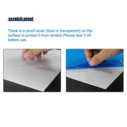 ABS0905 8pcs 0.5mm Thickness 200mm x 250mm White Sheets 9.84'' x 7.87'' x 0.02'' ABS Styrene Sheets for Model Train Layout New (0.5mm) - size: 0.5mm
