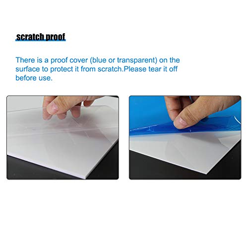ABS0915 4pcs 1.5mm Thickness 200mm x 250mm White ABS Sheets 9.84'' x 7.87'' x 0.06'' ABS Styrene Sheets for Model Train Layout New (1.5mm) - size: 1.5mm