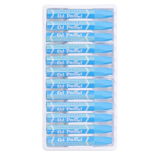 PATIKIL Sky Blue Oil Pastels, 24Pcs Soft Oil Crayons Vibrant and Creamy Pastels Stick Art Supplies for Art Painting Drawing Blending Graffiti for Artists Beginners - color: Sky Blue