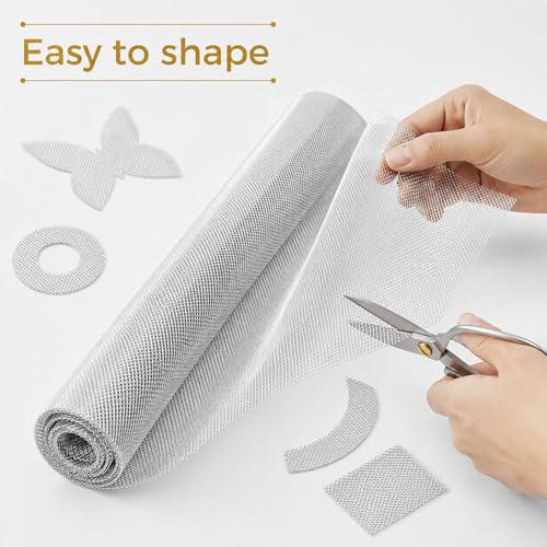15.7 x 196.8Inch Sculpting Wire Mesh, Aluminum Wire Mesh Roll for Art & Crafts Clay DIY Projects Home Decor Making
