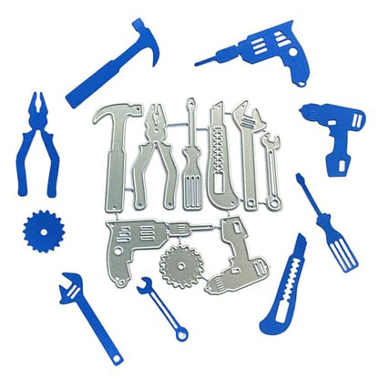 Repair Tools Cutting Dies for Making Men's Cards Metal Dies Handmade DIY Paper Cards Album Decoration Stencils Template Embossing for Card Scrapbooking Craft (Tools) - style: Repair tools