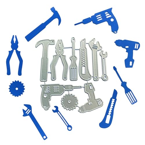 Repair Tools Cutting Dies for Making Men's Cards Metal Dies Handmade DIY Paper Cards Album Decoration Stencils Template Embossing for Card Scrapbooking Craft (Tools) - style: Repair tools