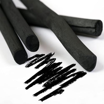 Willow Charcoal Sticks, 18-21MM Jumbo Willow Charcoal Pencils for Artists, Beginners, Students, 2 Pcs Natural Charcoal Stick for Sketching, Drawing, and Shading - style: 18-21MM | 2 Sticks