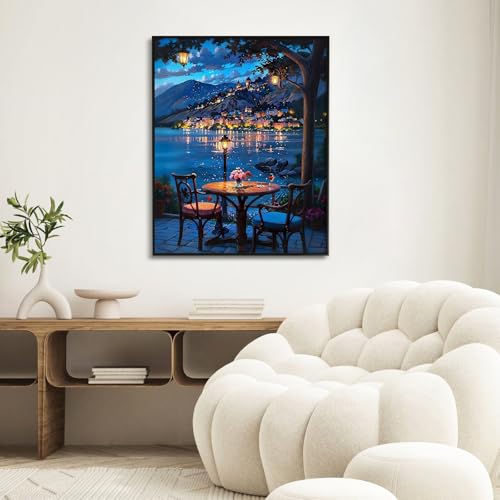 Paint by Numbers Kit for Adults, Night DIY Acrylic Painting Kit, 16x20 Inch - color: CYOP1P06