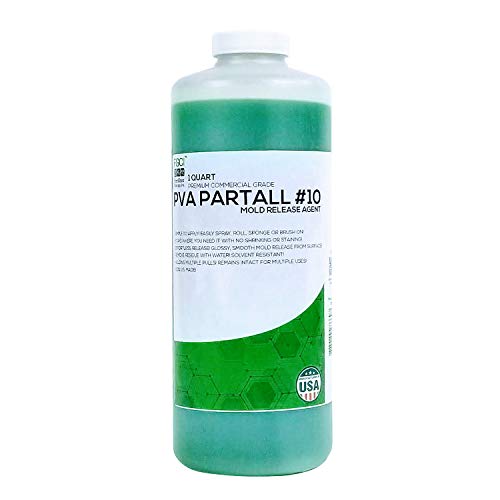 Partall PVA 10 Liquid Mold Release 1 Quart, Premium Casting Release for Silicone and Resin Molds, Easy Release for Fiberglass and Composite Work | Premium Casting Release for Silicone and Resin Molds, Easy Release for Fiberglass and Composite Work - size: