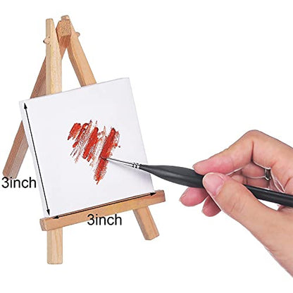 12 Pcs Mini Stretched Canvas for Painting, 3/4/5/6 Inch Blank Profile Square Painting Canvas Small Professional Paint Canva for Kids and Art Supplies for Acrylics, Oils - size: 3 Inches, 4 Inches, 5 Inches, 6 Inches