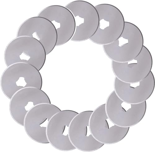 WA Portman 15pc Rotary Cutter Blades 45mm – Premium SKS-7 Steel Rotary Blades 45mm Refill for Fabric Cutting, Quilting Sewing & Multi-Material Crafting – Compatible with Most Rotary Cutters | 15pc Premium SKS-7 Steel Rotary Cutter Blades 45mm Refill for L