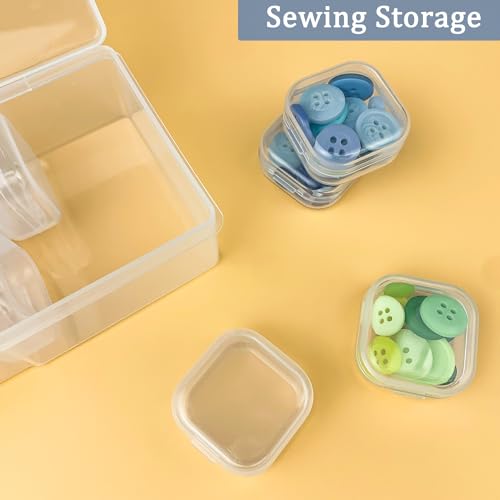 DUOFIRE Bead Organizer 40 Clear Plastic Bead Storage Containers Hinged Lids - size: 40 Grids | 1 Pack