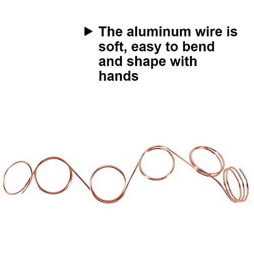 Tenn Well 165ft 18 Gauge Aluminum Wire Copper Bendable for Jewelry | Bendable craft wire for sculpting, modelling, floral making, beading, wire wrapping - color: Copper